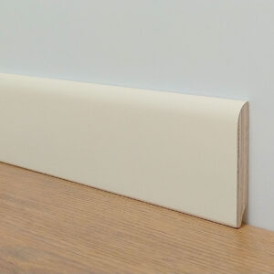 Battiscopa bianco laccato Crema ral 9001 bordo stondato