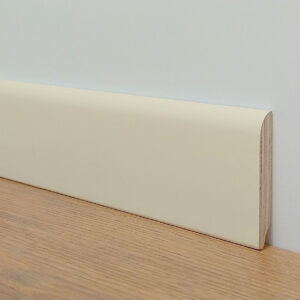 Battiscopa bianco laccato Perla ral 9013 bordo stondato