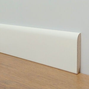 Battiscopa bianco laccato Puro ral 9010 bordo stondato