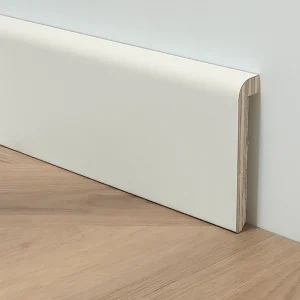 Copri battiscopa laccato bianco puro ral 9010 stondato