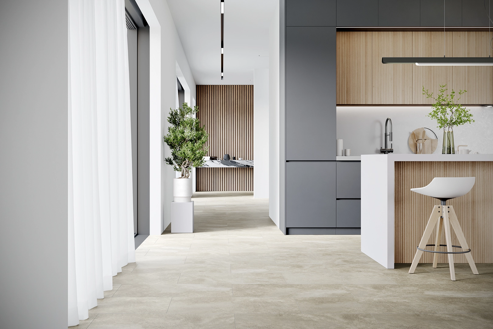 pavimento spc the floor nebbia P3001 AC5/33 6 mm ambiente1-falquon-puntofloor