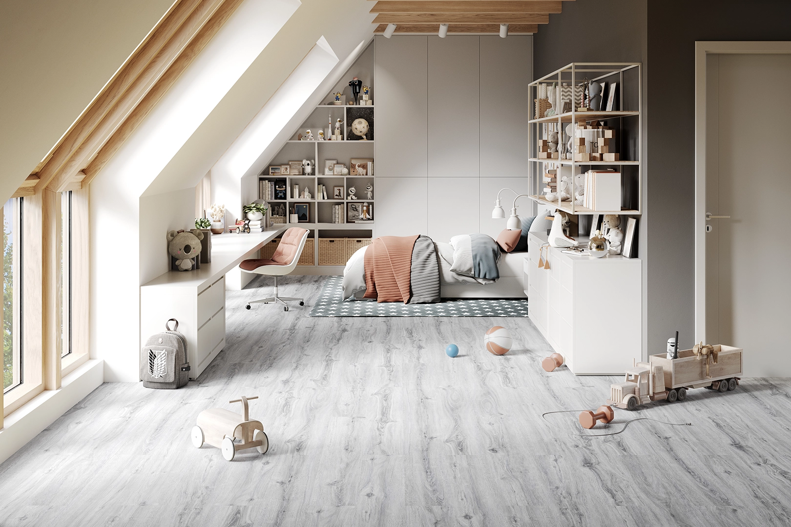 pavimento spc the floor rovere ice P1007 AC5/33 6 mm-ambiente1-falquon-puntofloor